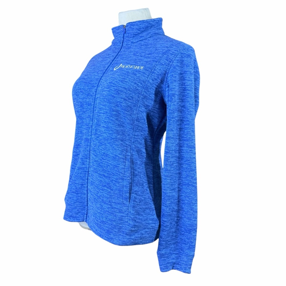 Horseshoe Casino Royal Blue & White Logo Full Zip Fleece Jacket - Size Small - Picture 3 of 14